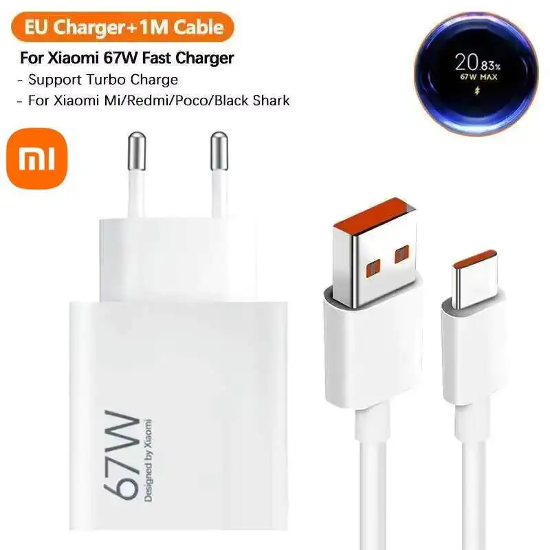 Original  Xiaomi 67W Turbo Fast Charge Adapter 6A Type C Cable For Redmi K40S K50 Xiaomi Black Shark 4 5 Mi 12 13 Ultra