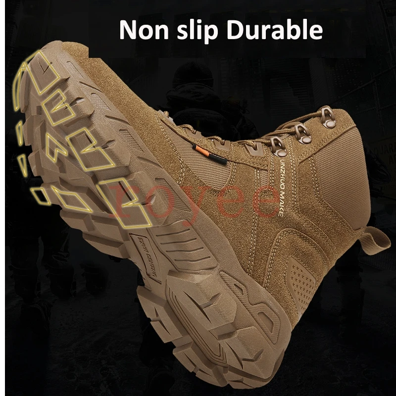 Ankle Boots Men Tactical Boots Motorcycle Boots Men Outdoor Motorcycle Shoes for Men Men Shoes Work Safety Shoes Large size 511