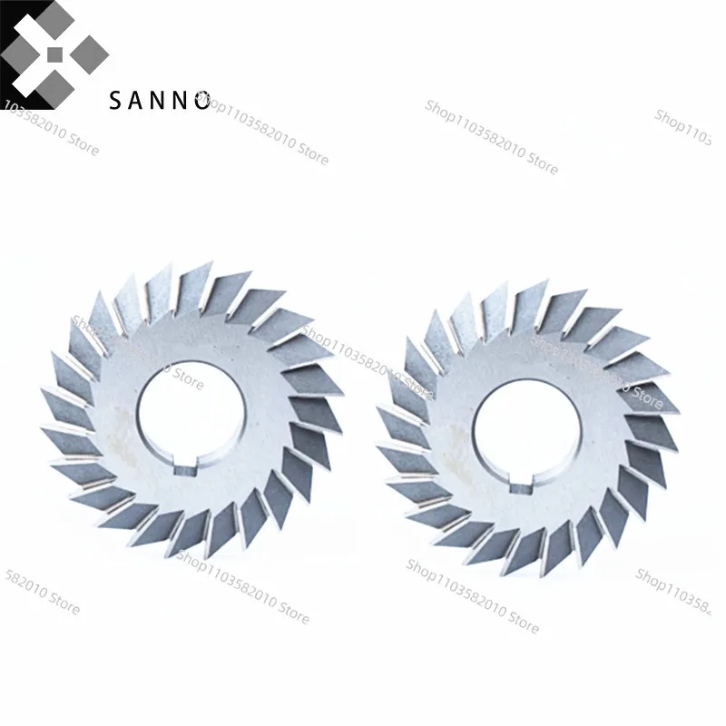 HSS end mills white steel V - double angle milling cutter 30 / 45 / 90 / 60 degree 60mm - 100mm helical gear for cnc machine