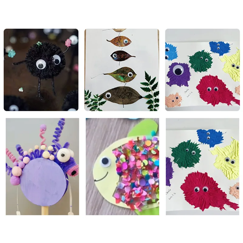 100 قطعة/الحزمة ذاتية اللصق تذبذب عيون للدمى اكسسوارات عيون DIY بها بنفسك سكرابوكينغ الحرف مشاريع الحرف اليدوية اللعب اليدوية TMZ #5