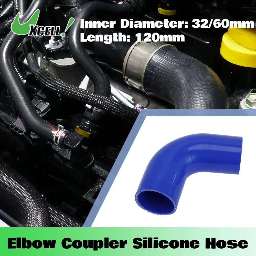 

Uxcell 90 Degree Elbow Coupler Silicone Hose 32mm 60mm ID Intercooler Heater Turbocharger Air Intake Pipe Radiator Coolant Tube
