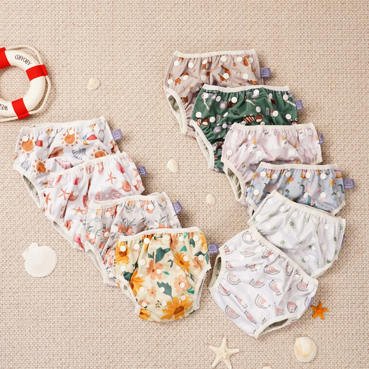 2 Pcs Baby Swim Diapers Washable & Adjustable Baby Training Pants for Swimming Lesson&Baby Shower Gifts 0-3 Years