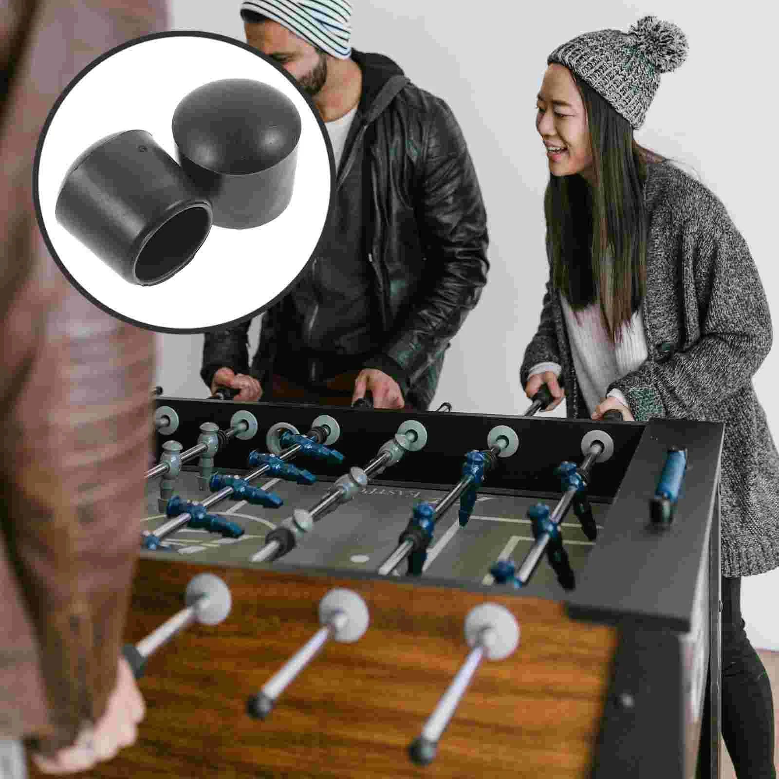 8 Pcs Football Machine Cap Foosball Table End Caps Portable Pole Pvc Rod Plug Board Bearing