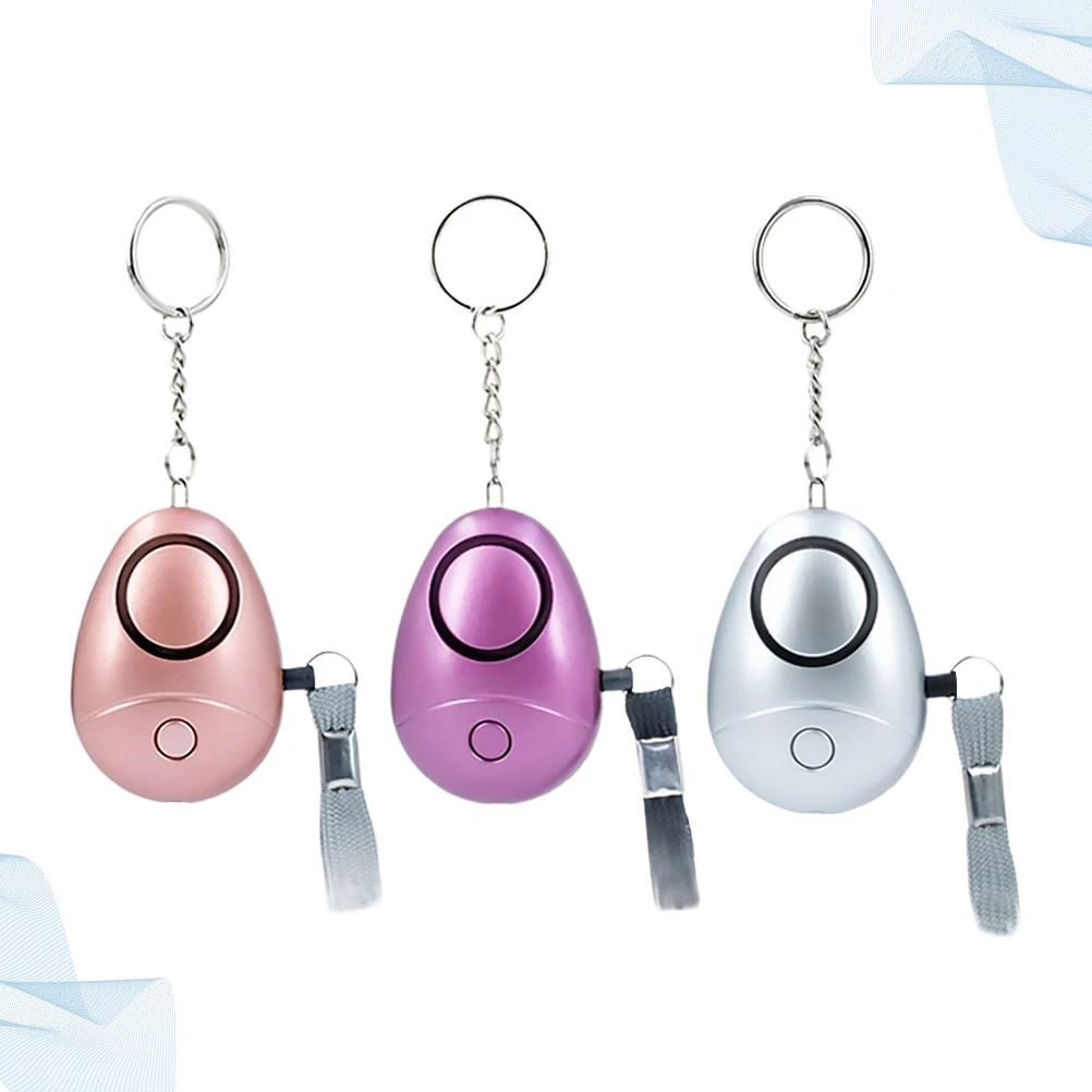 3Pcs Personal Alarm Emergency Personal Security Alarm with LED Flashlight Safety Defense for Women/Night Random Color