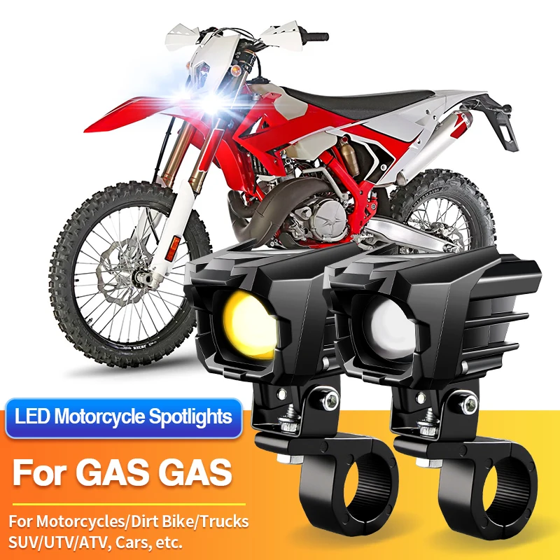 

1 Set LED Universal Motorcycles Headlight Dual Color Fog Light UTV ATV for GAS GAS EC250/EC300/EX250 F/EX250/EX300/EX300 TPI