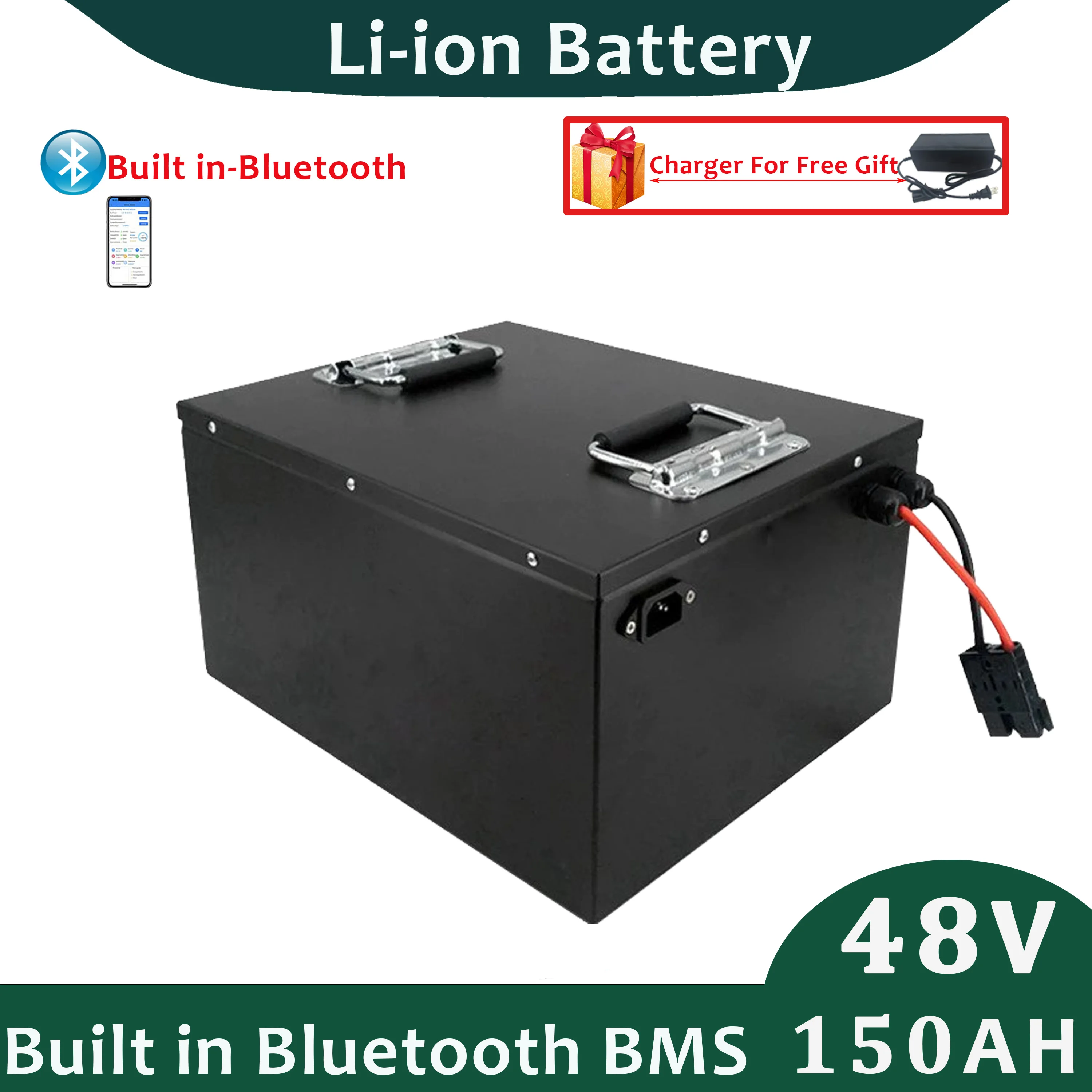 

Deep Cycle 48v 150Ah Lithium Ion Battery Pack High Capacity Perfect For Electric vehicles+20A Charger