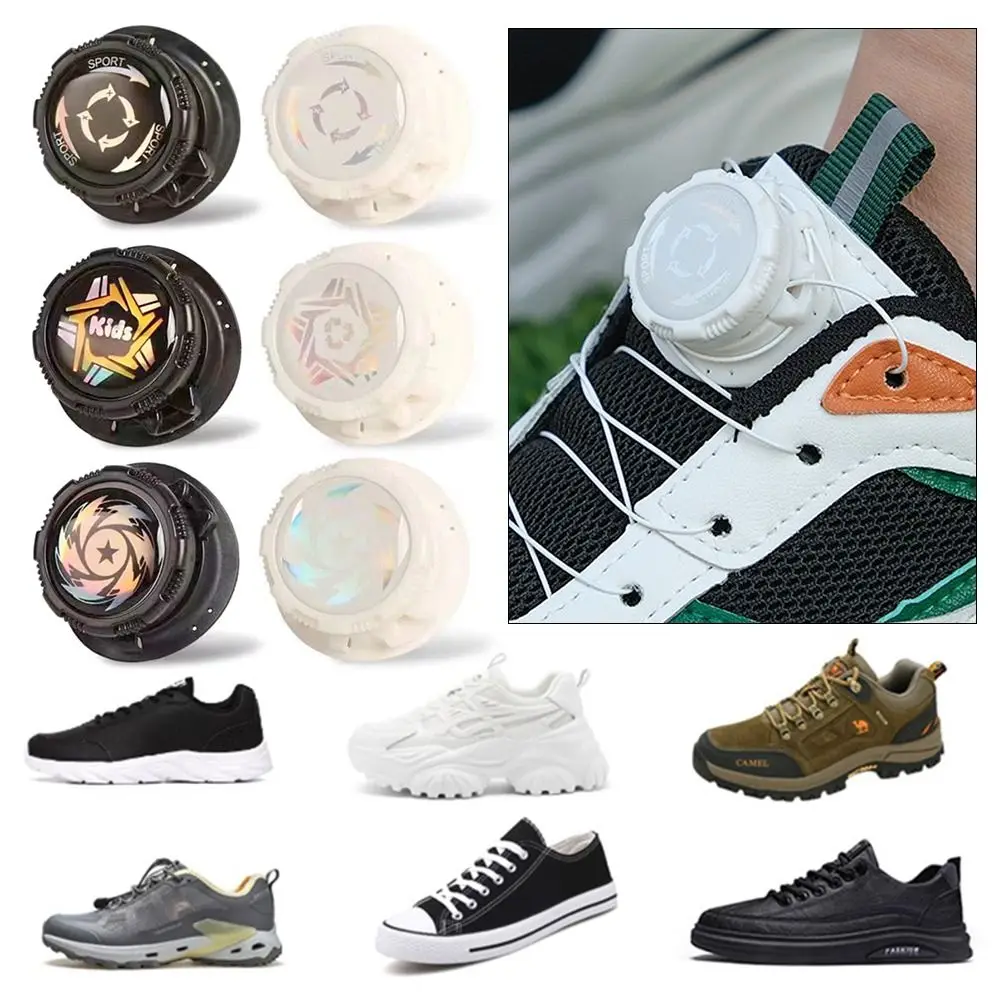 1Pair Swivel Rope Shoelace Turn Buckle Sneaker Casual Shoes Running Shoes Metal Wire No Tie Shoe Laces Universal Automatic