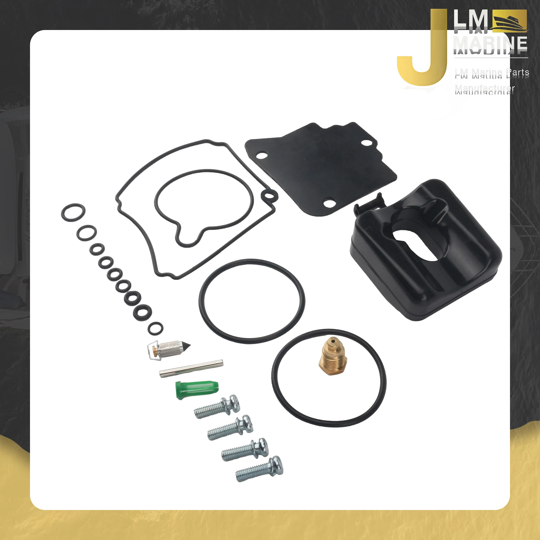 

JLM Marine Carburetor Repair Kit for Mercury Mariner 75 HP 90 HP 4 Stroke 2000-UP 804346T01 804346T02 8M6010314 Carb Seal