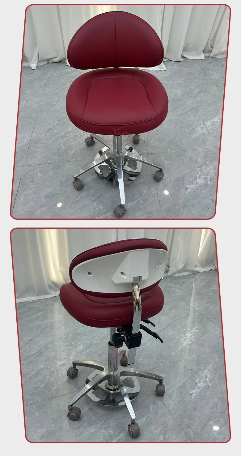 Drehbarer, höhenverstellbarer Kosmetikstuhl mit verstellbarer Rückenlehne, spezieller Hocker für Zahnärzte und Ärzte, robust für Schönheitssalons – Detail 11