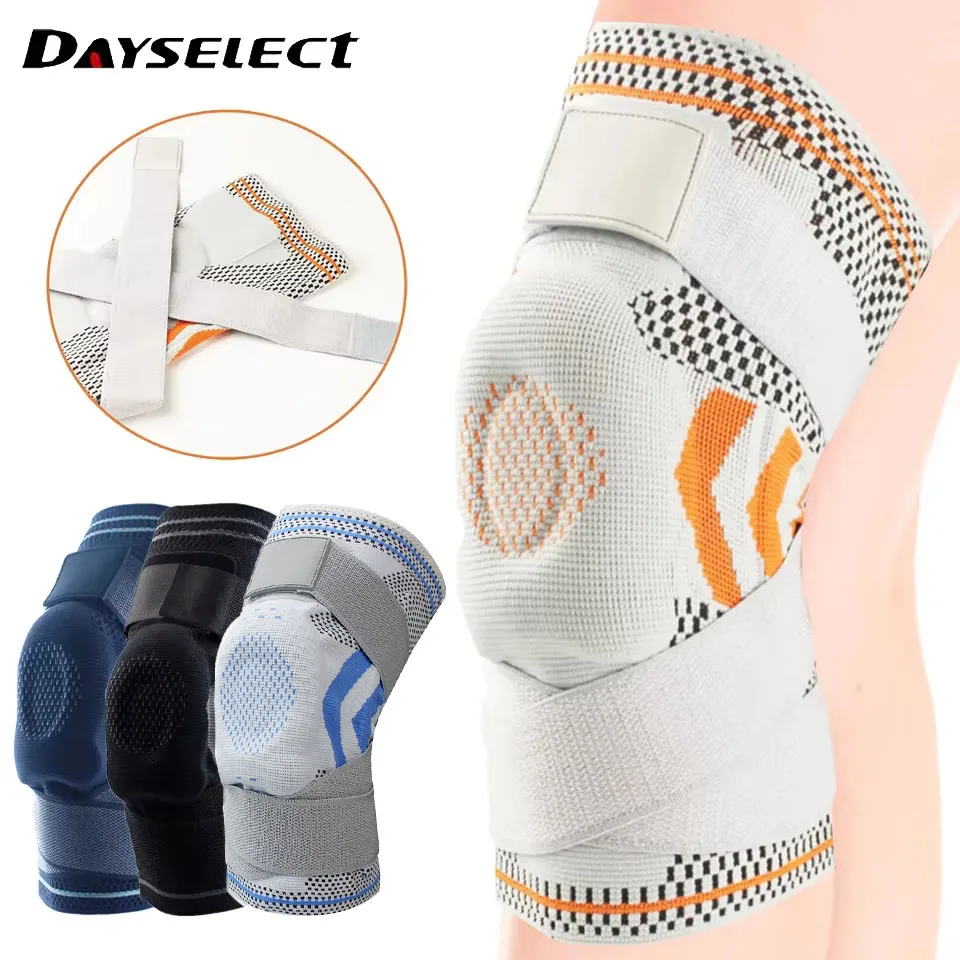 1Pcs Professional Knee Brace Compression Knee Sleeve with Patella Gel Pad&Side Stabilizers Knee Support Bandage for Pain Relief