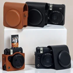 PU Leather Portable Case For Fujifilm Instax mini 99 Instant Camera Accessories Storage Camera Bag With Adjust Shoulder Strap