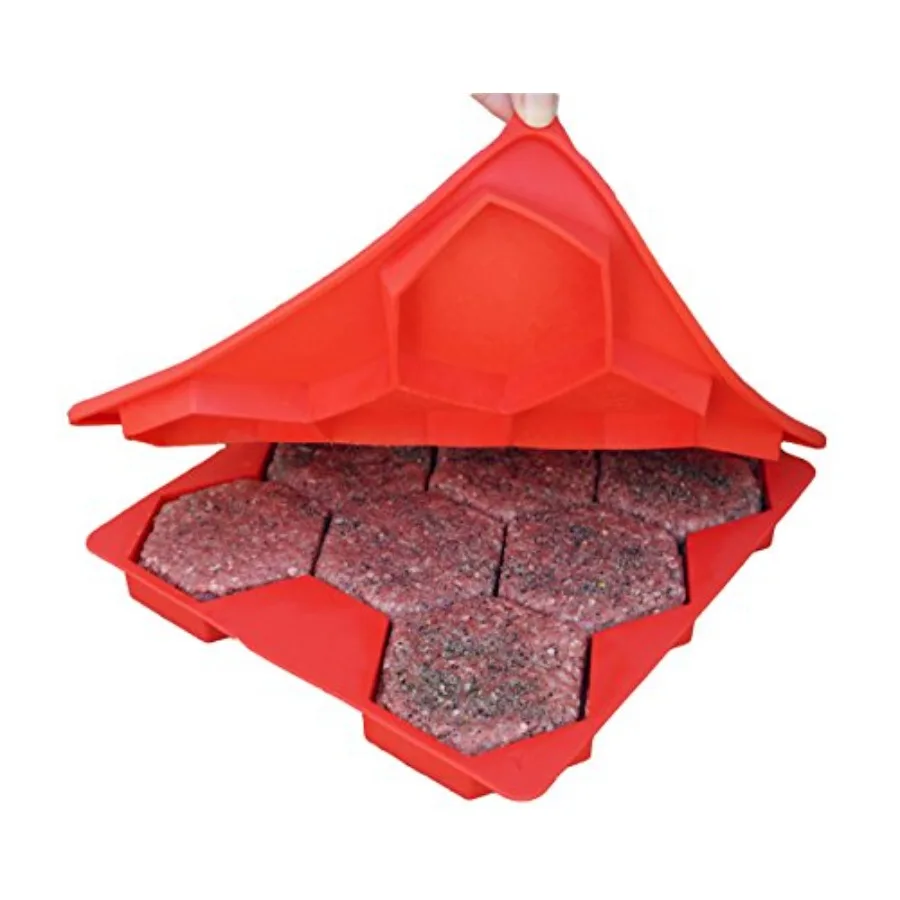 

Burger Master Innovative 8-in-1 Burger Press and Freezer Container Makes 8 Quarter-Pound Burgers 32 Oz. Tasty Amazing Burgers E