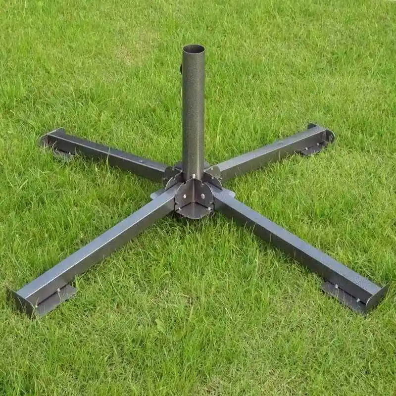 

Thiened Cross Base Sun Umbrella Stand Durable Commercial Universal Foot Braet Fixed Device Garden Outdoor Home Use