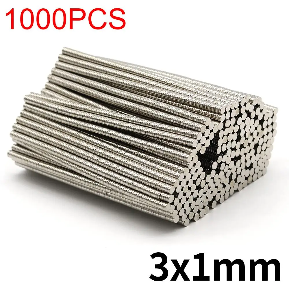 3 x 1 mm runder, superstarker Neodym-Magnet N35, leistungsstarker magnetischer NdfeB-Permanent-Kühlschrankmagnet, Imanes DIY