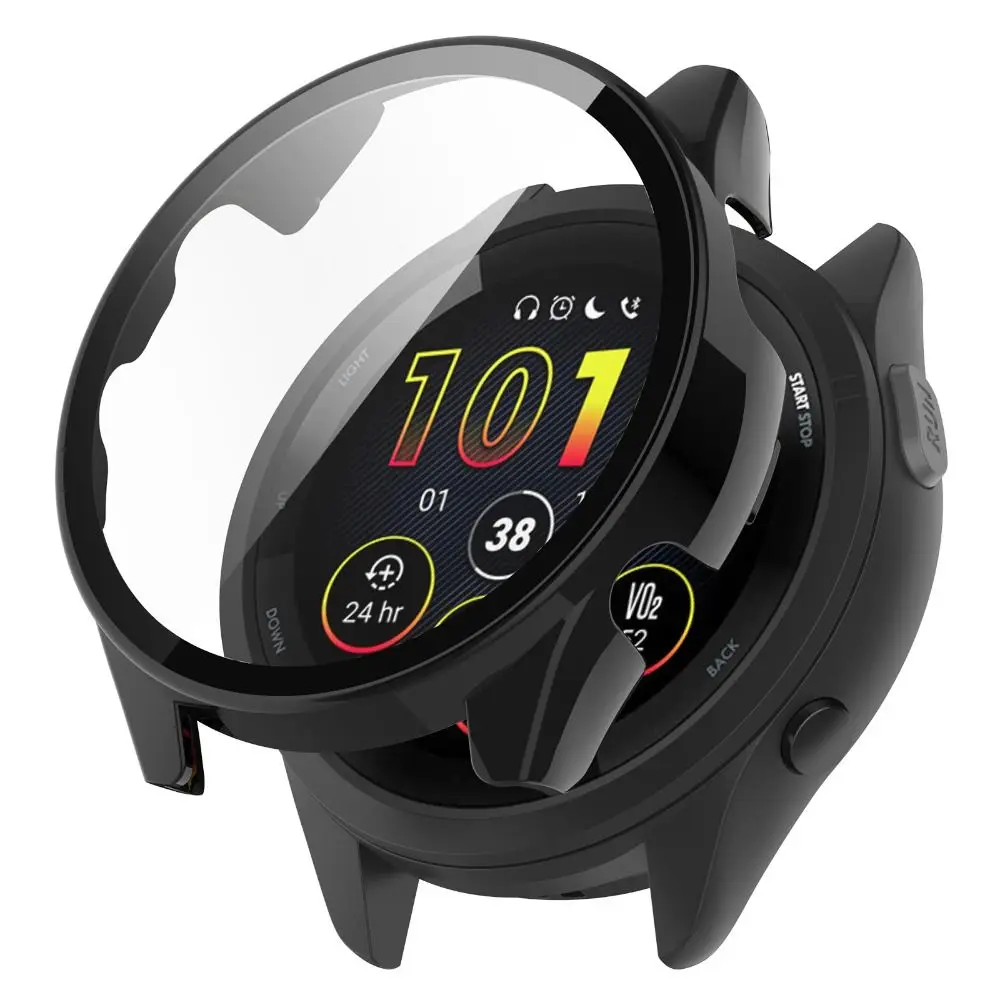 Protective Case For Garmin Forerunner 165/165 Music Full Cover Screen Protector Tempered Glass Film Bumper Shell