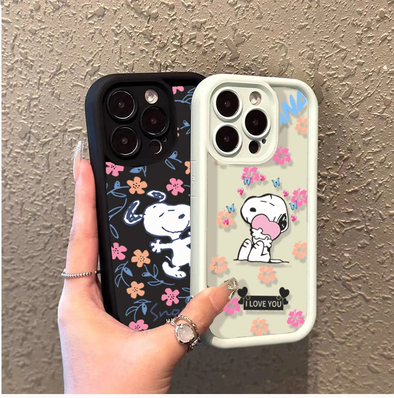Cute Snoopy Case For Samsung Galaxy A16 A15 A14 A13 A56 A55 A54 A53 A52 A52S A36 A35 A34 A33 A26 A25 A24 A06 A05S A05 M15 M16 - náhled 3