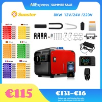 Sunster12V/24V/220V 8KW Portable Diesel Air Heater All In One Heater with LCD Monitor Parking heater for Home Car Heating Fan