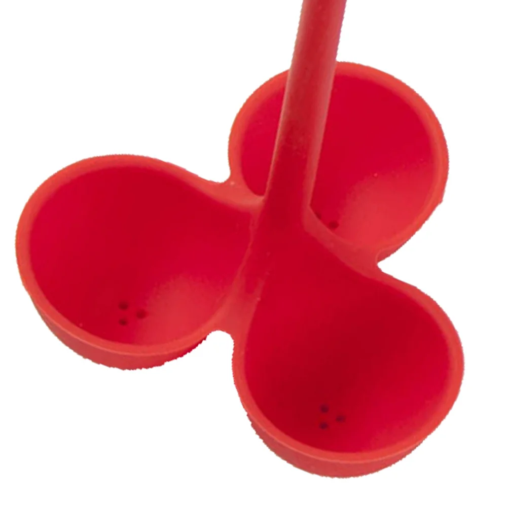 

3 pcs Grid Silicone Egg Steamer Boiling Holder Kitchen Utensil For Eggs Chocolate Pasta Egg Poaching Rack Meatballs Red