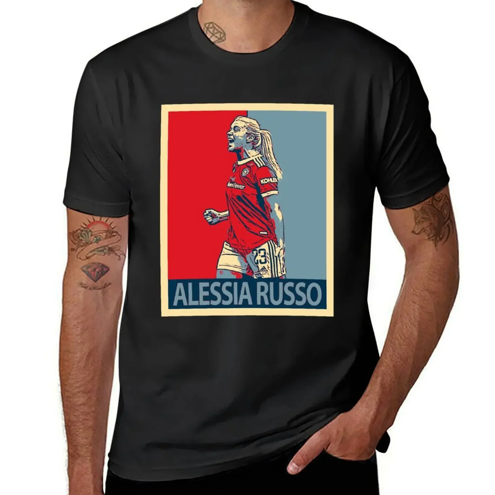 

Alessia Russo T-Shirt sports fans blue archive quick-drying mens t shirts casual stylish