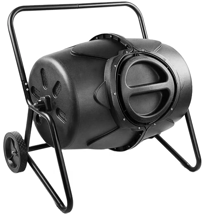 170L Compost Tumbler Bin Outdoor Backyard Plastic Tumbler Garden Compost Bin With Wheel
