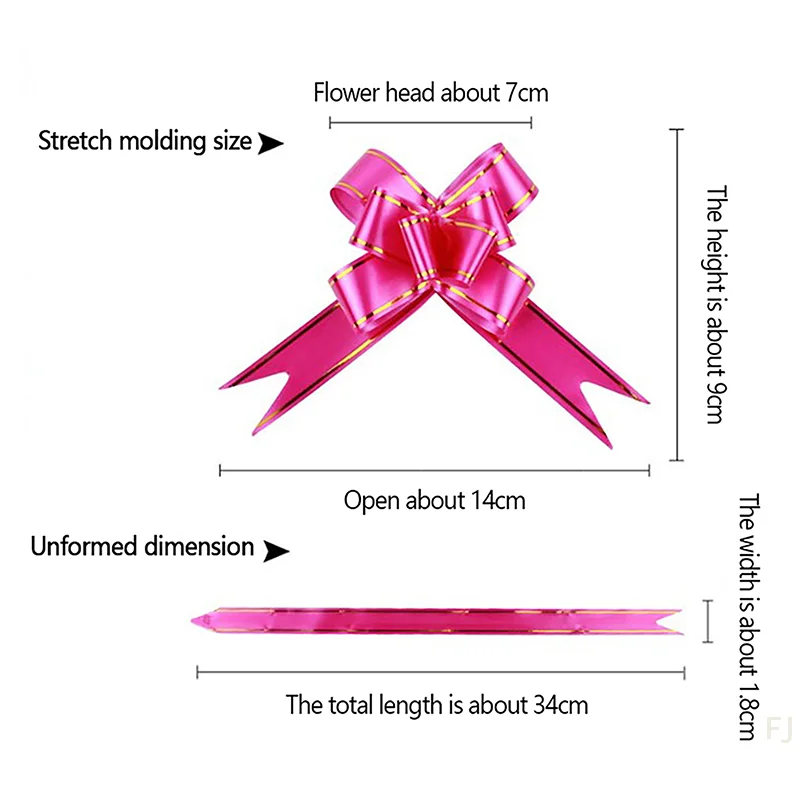 [YU] 20 Stück Band Zugbögen Geschenk Knotenband Hochzeitsgeschenk Dekoration Geschenkverpackung Schleifen Verpackung Auto Dekor