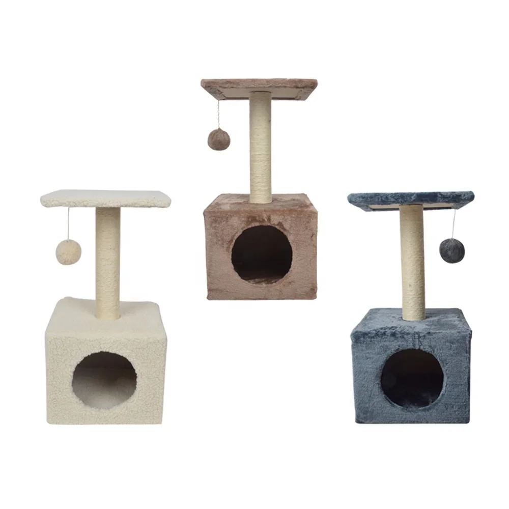 Wholesale Design Modern Castle Climb Scratch Scratcher Condo Wood Cat Furniture Tower Pet Cat Tree