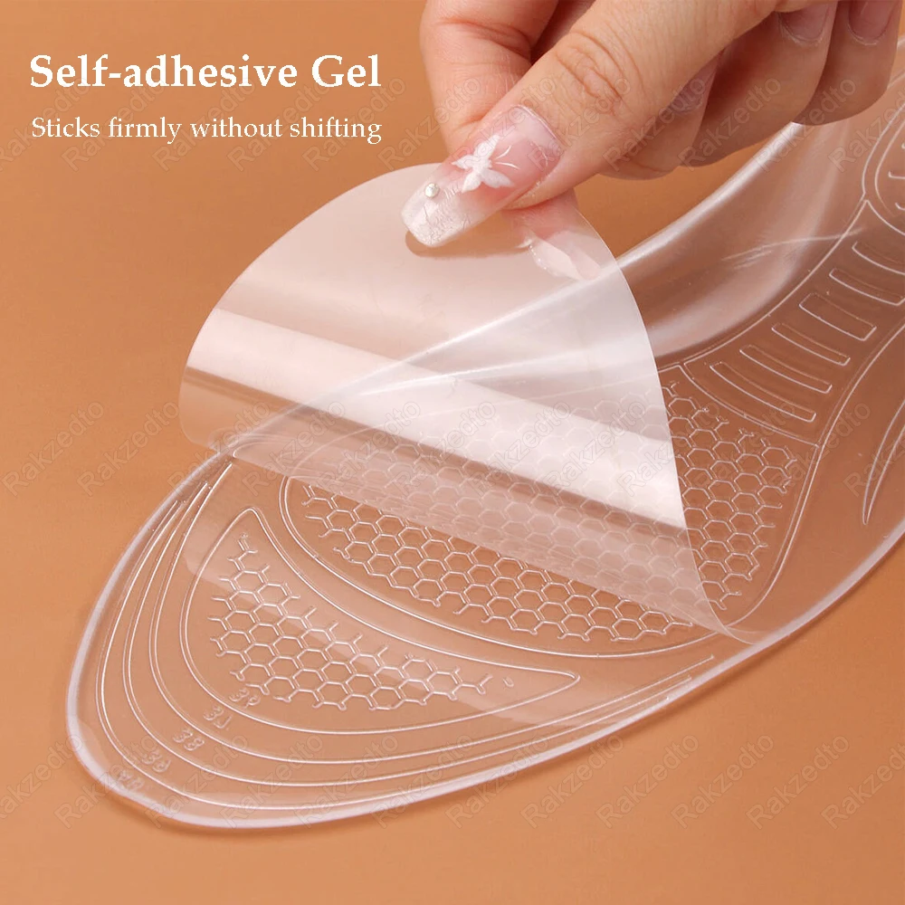 Silicone Orthopedic Shoe Pads for Flat Feet Arch Support Insoles for Shoes Man Woman Soft Gel Shock Absorbing Insoles for Boots