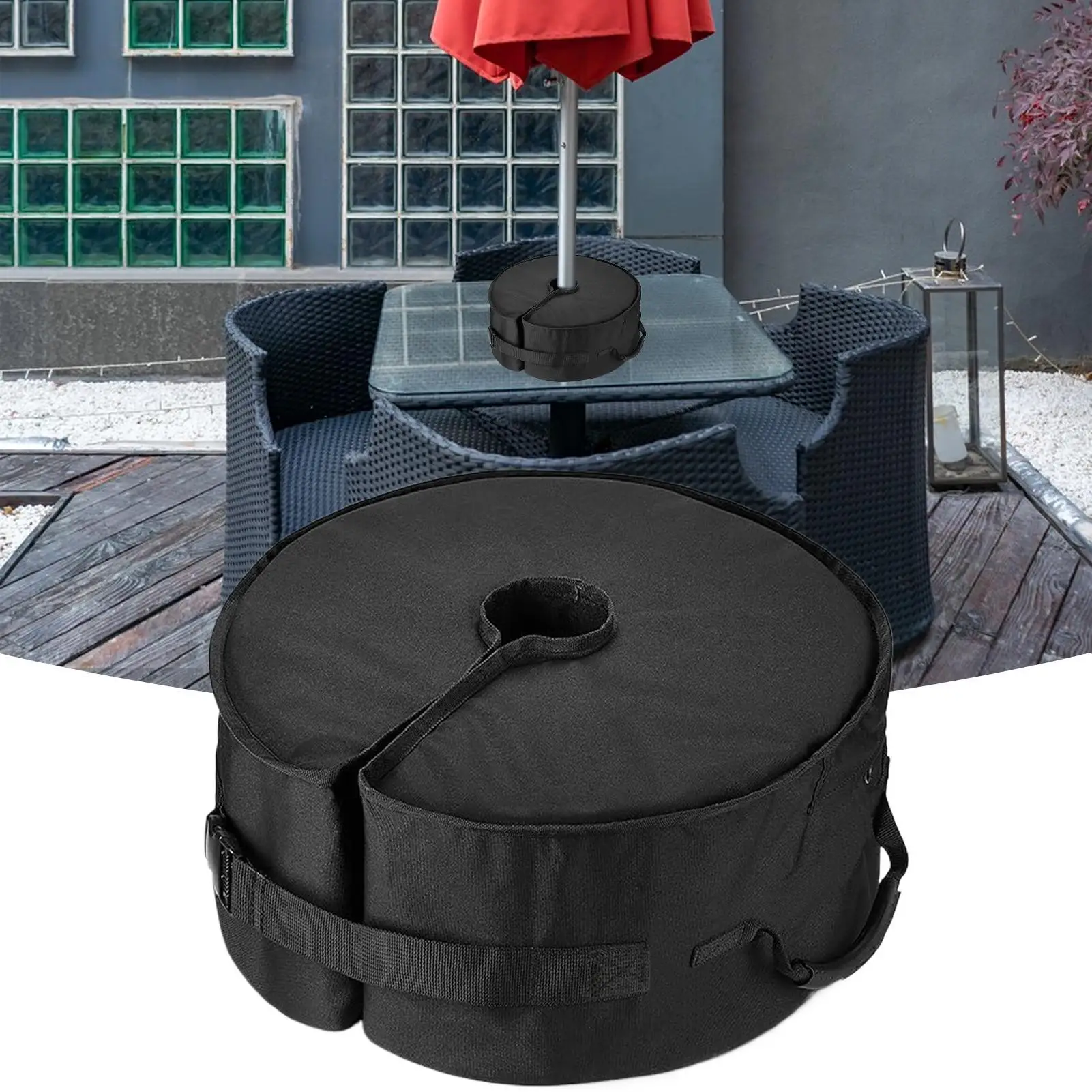 Heavy Duty Outdoor Umbrella Base Weight Sand Bag 90lbs Fillable Stabilizer for Cantilever Offset Patio Umbrellas Weights Sandbag image 5