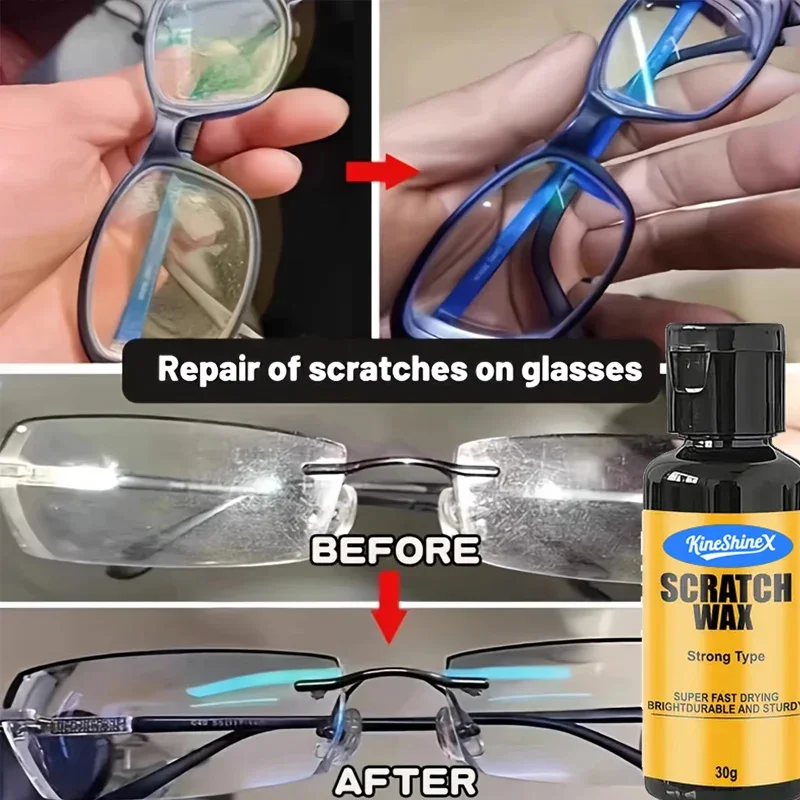 Glasses Restoration Resin Repair Cream For Repairing Glasses Scratches Yellowing Wearing Repair Automotive Glasses Scratch Wax