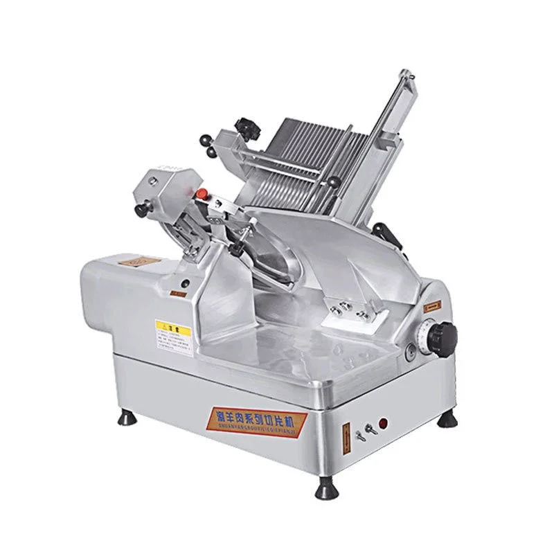 13 Inch Commercial Automatic Frozen Meat Slicer Industrial Aluminum Alloy Electric Bacon Slicing Cutting Machine