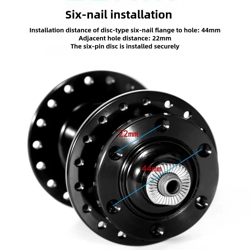 Mountain Bike Hub Disc Brake Quick Release Hub Bearing Six Nail Type 32/36 Hole 8/9/10 Speed Bicycle Components