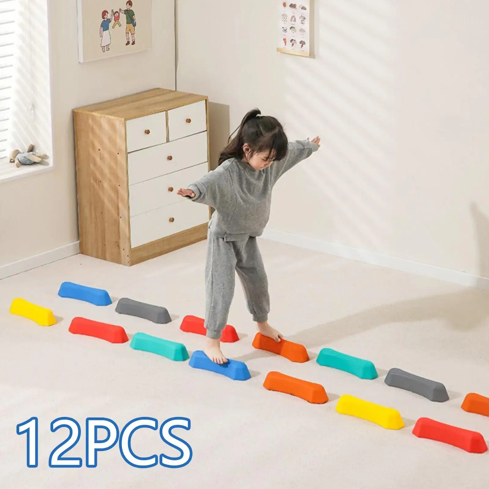 Balance Beams Stepping Stones Sensory Play Toys for Children Boys Girls