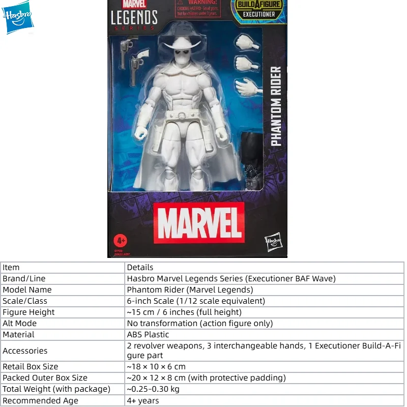 【IN STOCK】Hasbro Marvel Legends Series Phantom Rider 6" Action Figure, BAF Executioner Wave, Official Collectible Toy Gift view 3