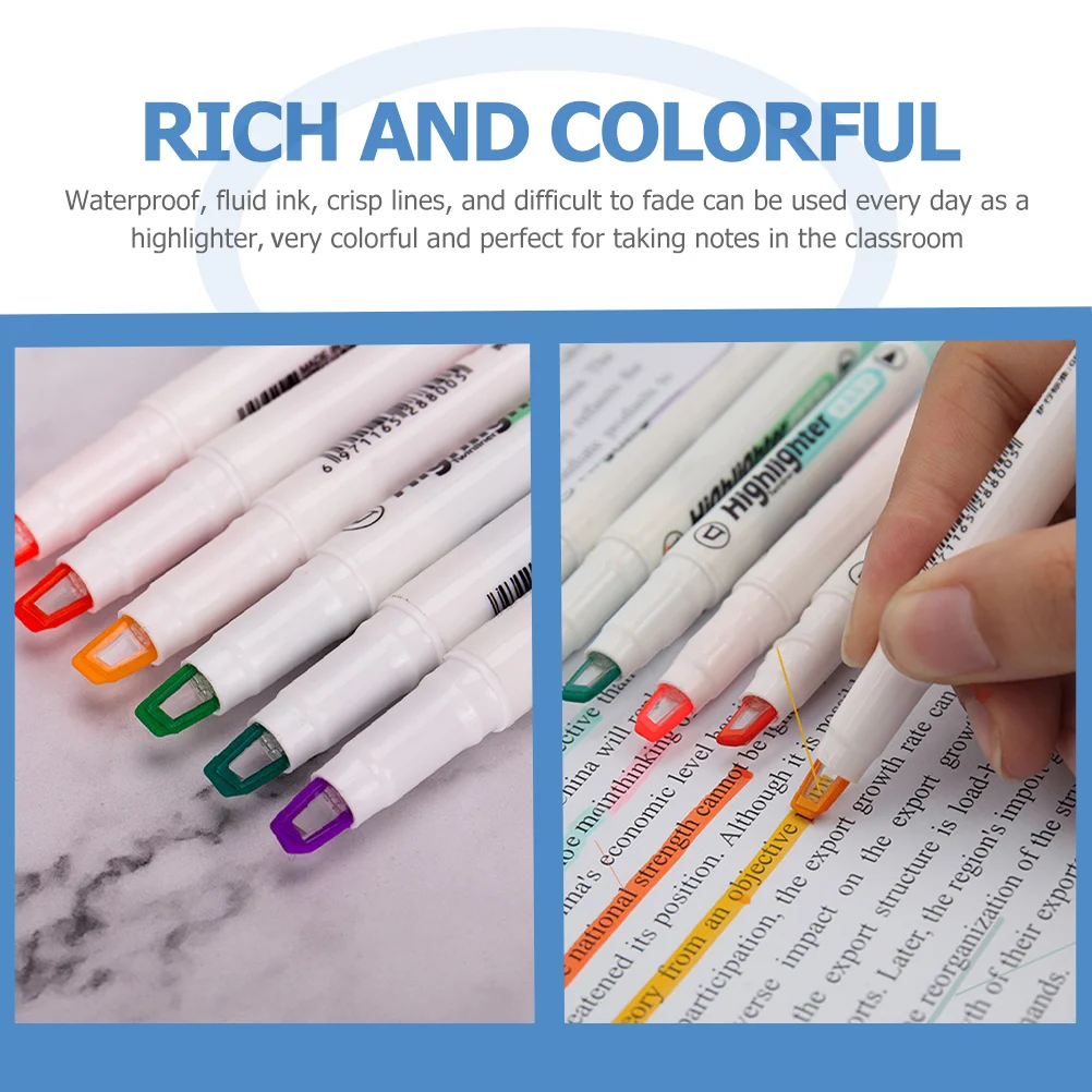 Highlighter Bible Highlighters Double Ended Marker Pen Assorted Colours Fluorescence Office Fluorescent Work