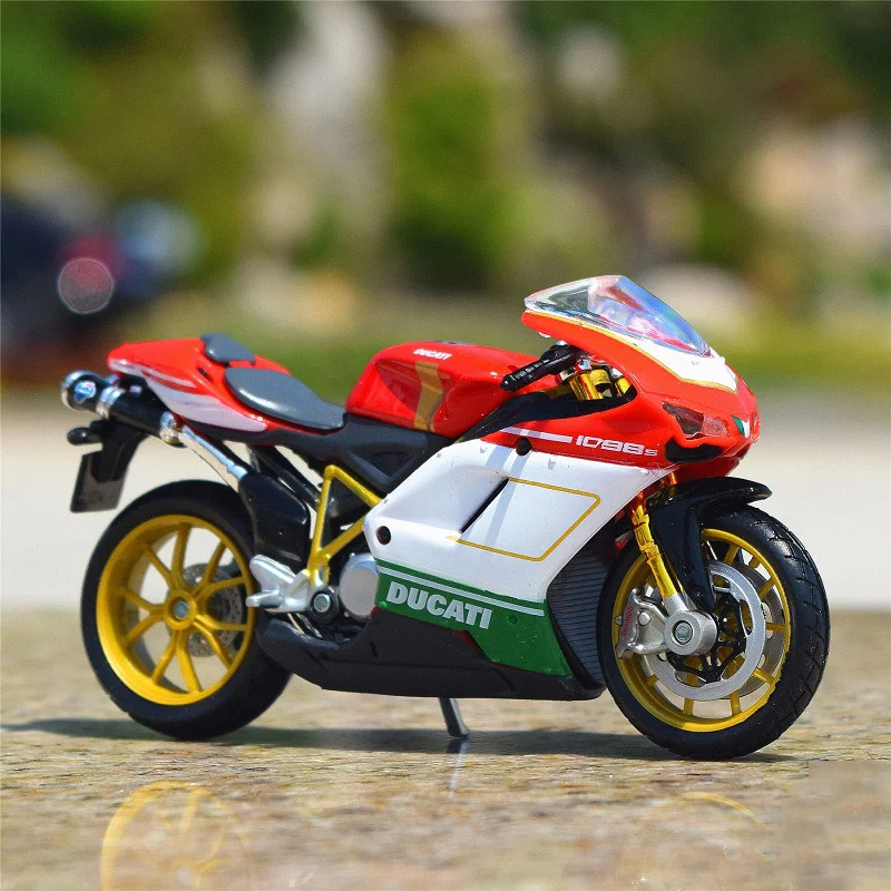 Maisto 1:18 Ducati 1098S Alloy Sports Motorcycle Model Simulation Diecasts Cross-country Racing Motorcycle Model Kids Toys Gifts