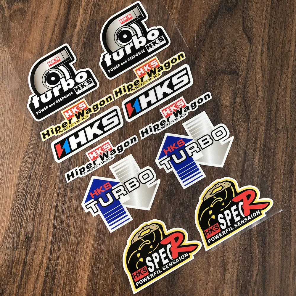 3D Car Styling HKS Turbo Badge Emblem Sticker For Car Side Window