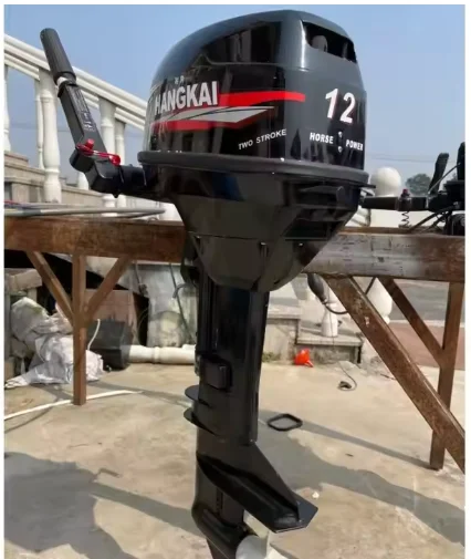 2 Stroke 12 HP Air-cooled Outboard Gasoline Outboards Boat Engine Propeller Max 30km.h