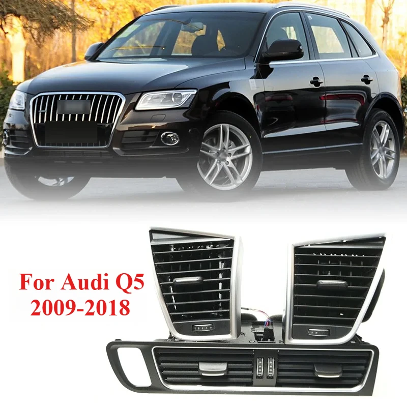 Car Front Dashboard Air Conditioning Vent Suitable for Audi Q5 2009-2018 Lhd Middle Left/Right Side Ac Vent Grille Assembly