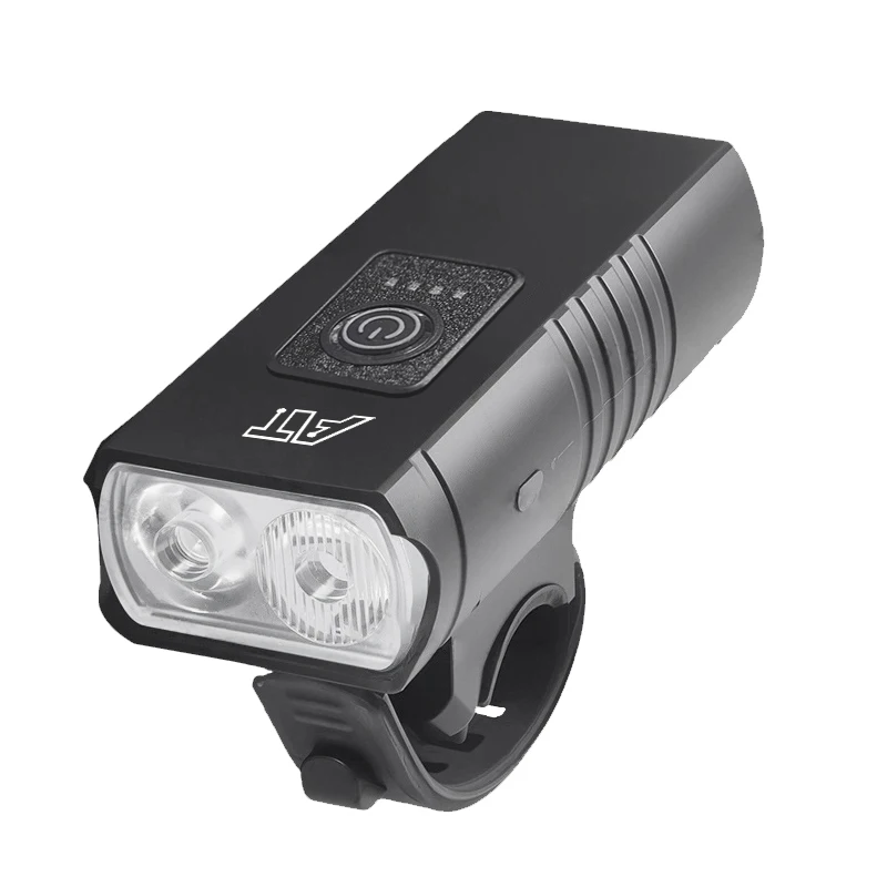 AliExpress cycle zone 2*T6 LED 1200 mAh Bike Front Light Type-C Rechargeable Flashlight Headlamp MTB Bike Headlight for Night Riding Outdoor Cycling