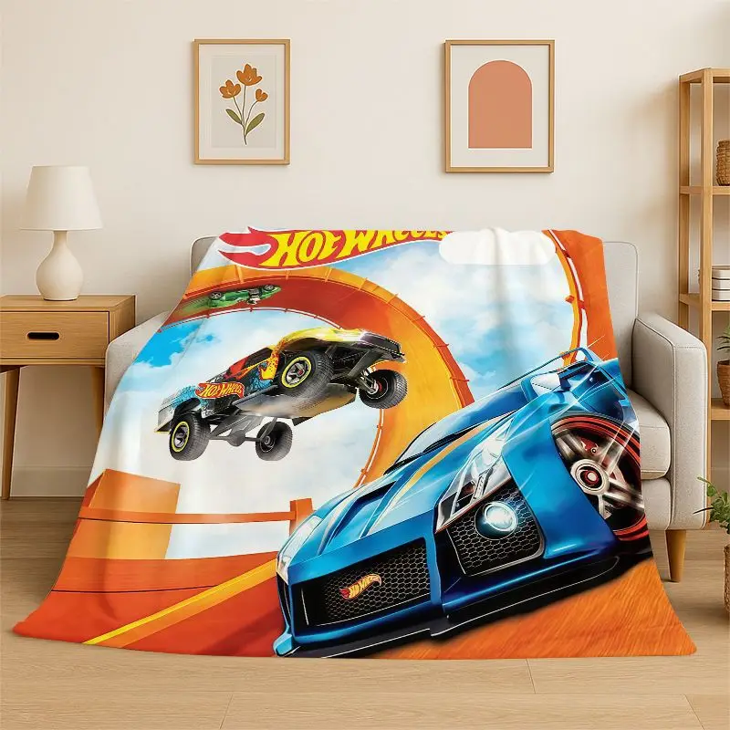 Racing Car H-Hot Wheels MOTO Soft Flannel Throw Blanket,Warm Cozy Blanket for Bed,Couch,Sofa,Bedroom,Living Room,Travel,Picnic