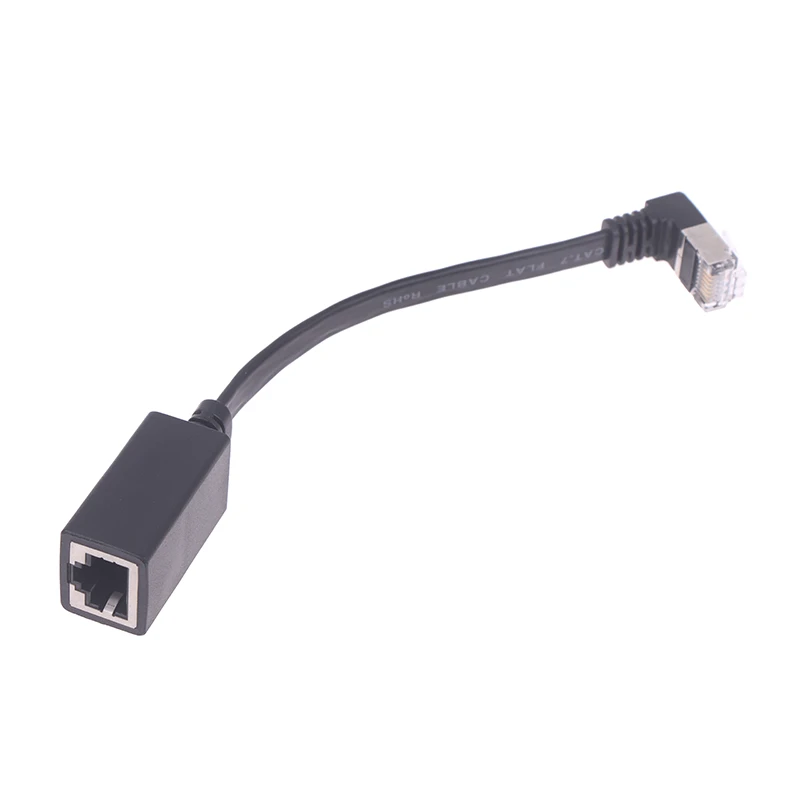 

1 шт. сетевой удлинительный кабель CAT7, 90 градусов, плоский, ультра 10G, угловой и левый, сетевой провод