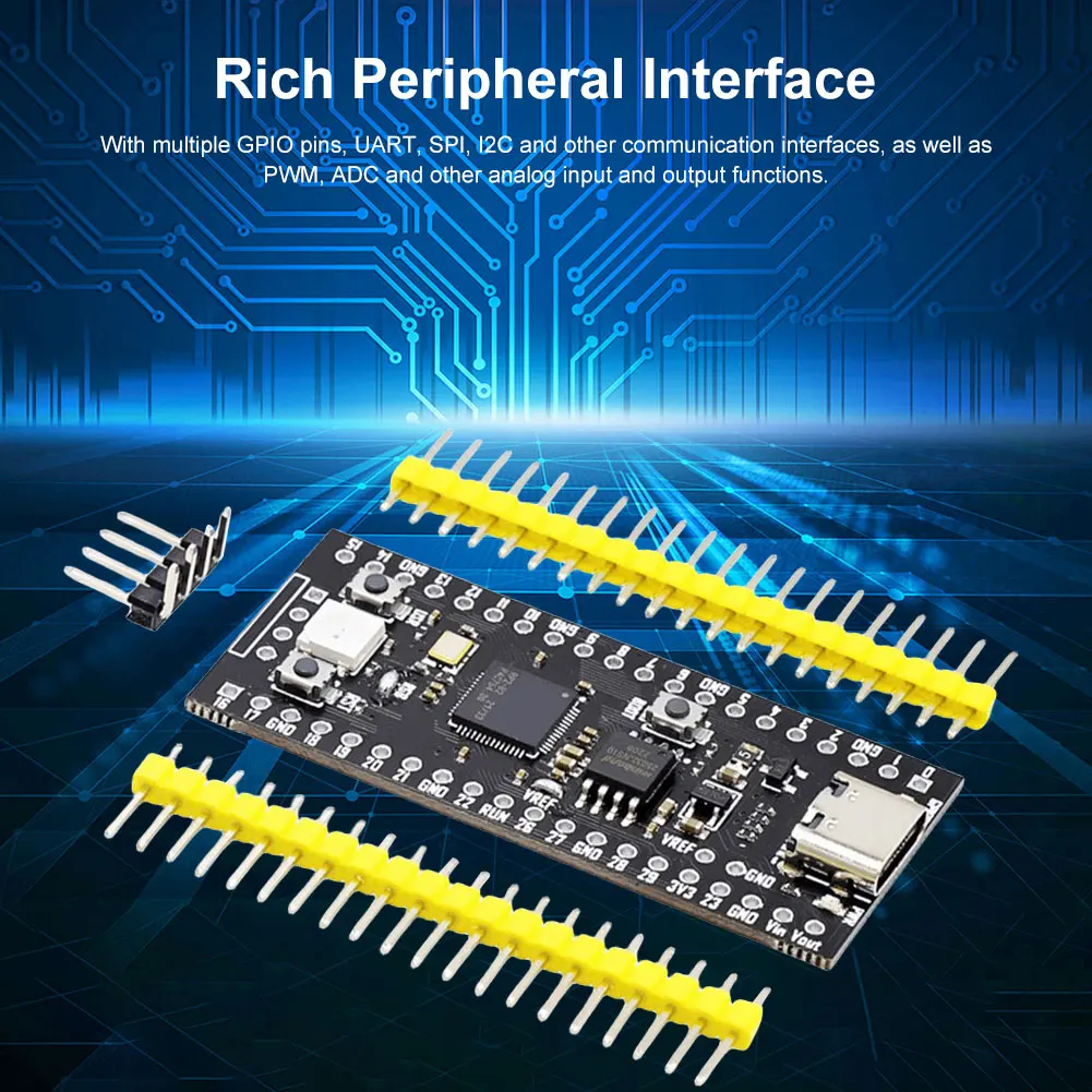 Komputer Mikro Daya Rendah RP2040 Raspberry Pi Pico Board Dual-Core 264KB ARM Raspberry Pi Pico Development Board TYPE-C / MICRO