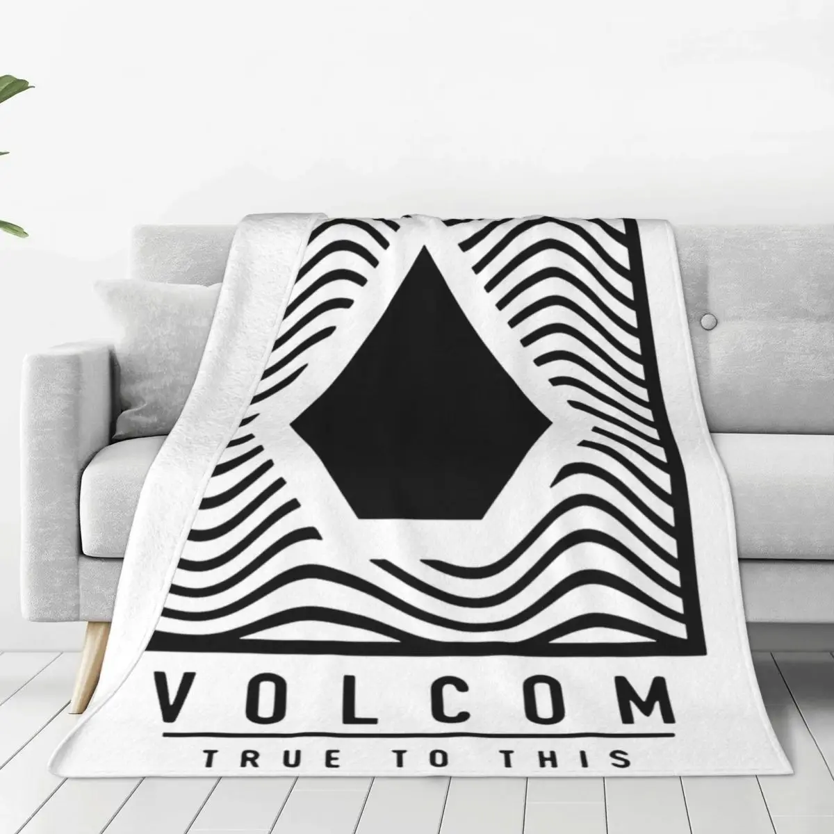 V-volcom Logo Blankets Velvet Decoration Cozy Soft Throw Blanket for Bed Couch Bedspreads