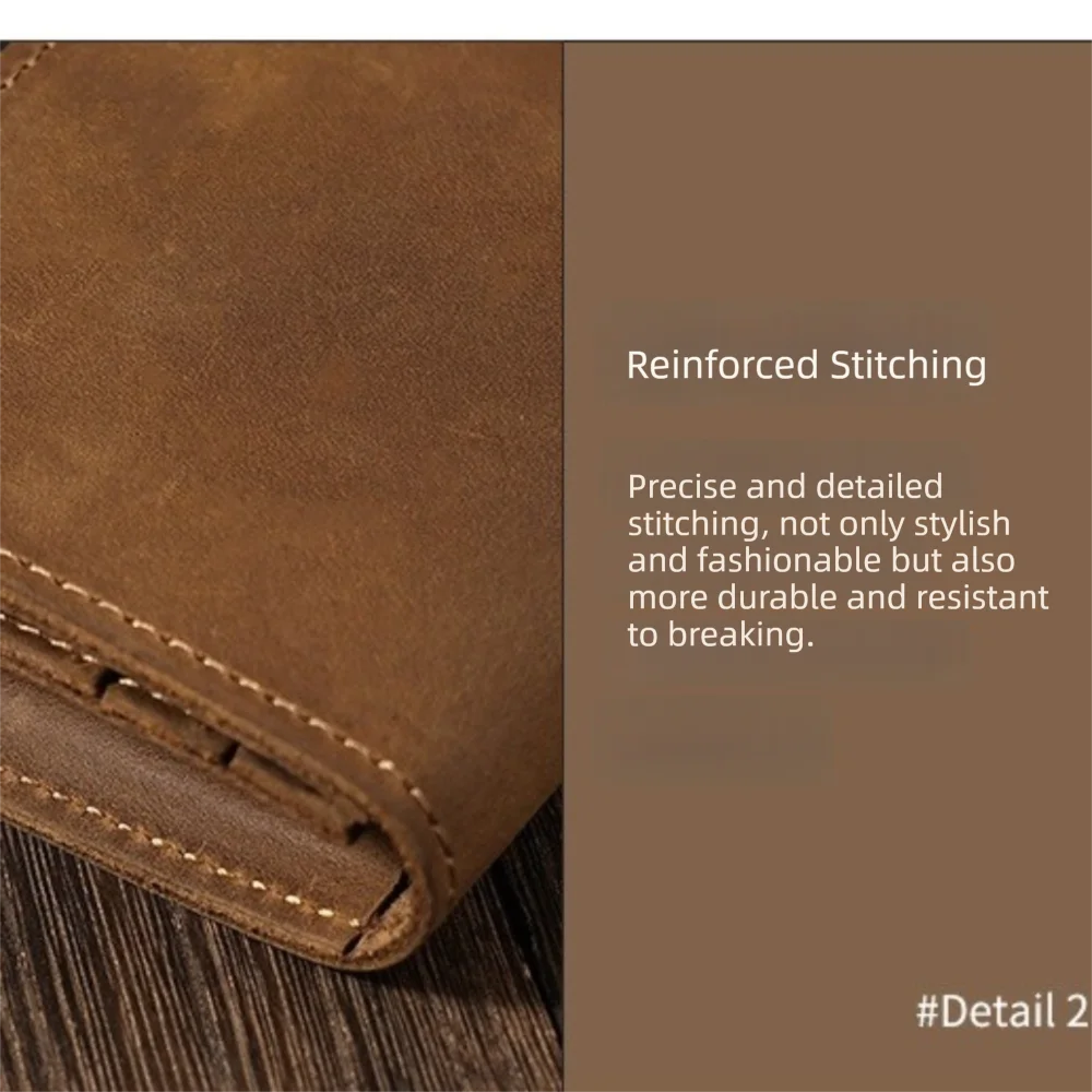 High Quality Genuine Leather Card Holder Thin Portable Credit Card Holder Multi Card Slot Card Wallet Men