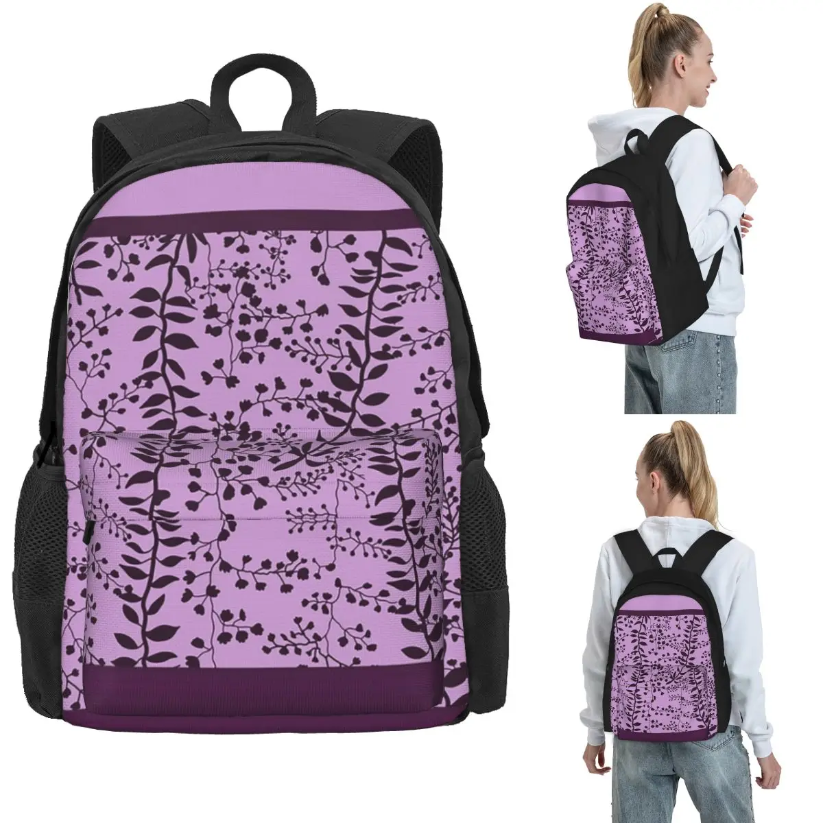 Bella Swan Lavender Freesia Backpack Hot Sale Daypack Large Capacity Boys Girls BookBag School Bag Shoulder Bags for Men Women