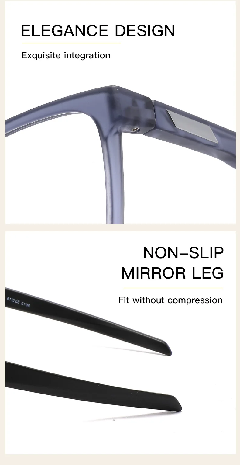 JMISUS Custom Men Prescription Sports Glasses TR90 Square Frame with Blue Light Filter Lenses for Computer Work and Screen Use