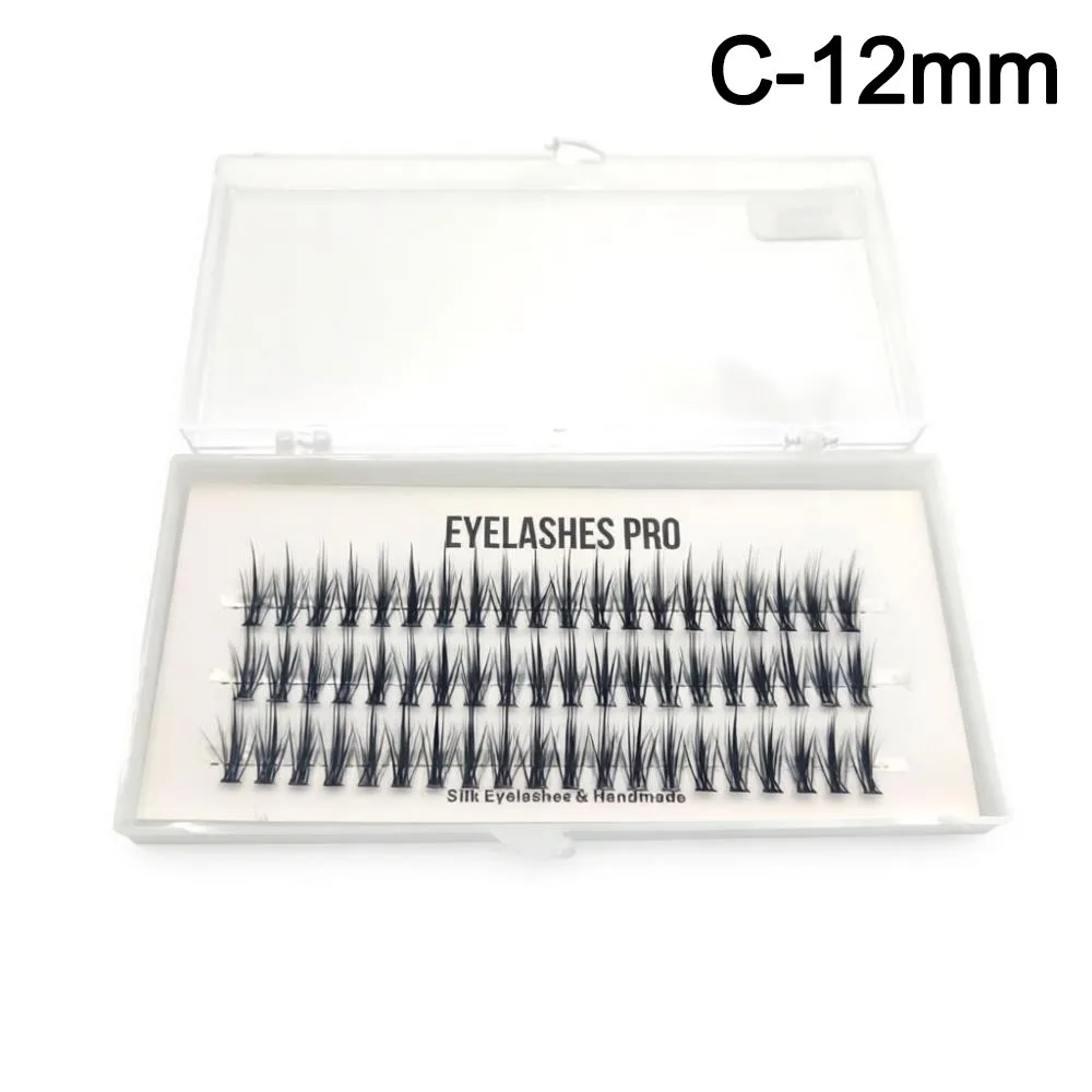 8-14mm Length False Eyelashes DIY Black Segmented False Lashes Hand Made Soft Ribbon Strip Lash Bundles Eye Makeup Tools