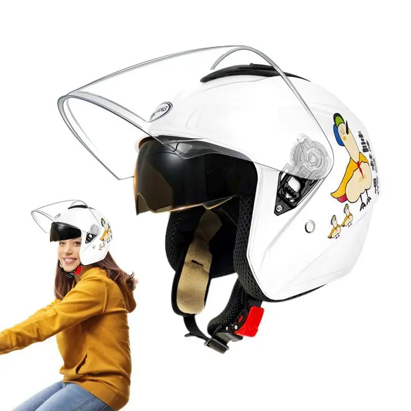 Hard Hat Cycling Hard Hat Head Protector Electric Motorcycle Supplies Safety Face Cycling Hats 3/4 Open Face Headgear For Men