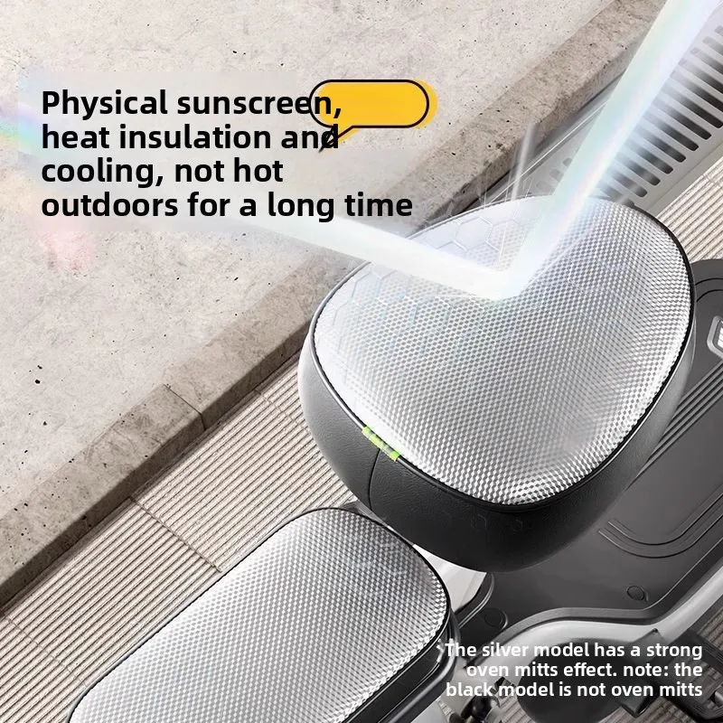 

Electric vehicle waterproof seat cover universal in all seasons, sunscreen, heat insulation thickened leather battery car,