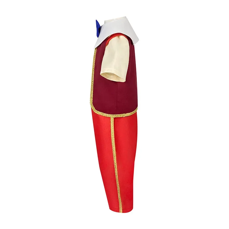 Costume de Cosplay Pinocchio pour Enfant Garçon, Haut et Pantalon, Vêtements d'Halloween, Carnaval, Nouvelle Collection 2024